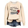 thumbnail image 2 of Don't Make Me Drop A House On You Halloween Sweatshirts for Women 2025 Crewneck Funny Graphic Sweatshirt Pullover Tops, 2 of 3