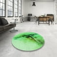 thumbnail image 4 of Ahgly Company Machine Washable Indoor Rectangle Transitional Green Area Rugs, 2' x 4', 4 of 7