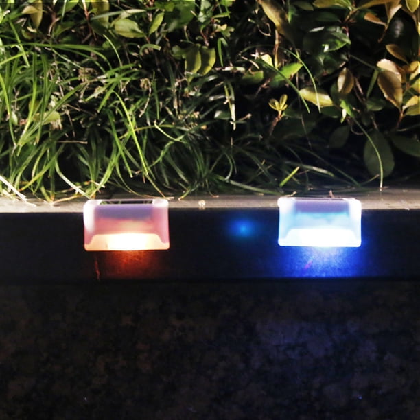 1 luz LED para escalera automática de energía solar (luz de color X4 con pantalla blanca lechosa) Tmvgtek 3wg8nb3mv5jq8rn1D03