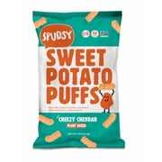 Spudsy Sweet Potato Puffs, Cheesy Cheddar, Shelf-Stable, 4 oz Bag