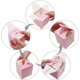 thumbnail image 3 of Caja para magdalenas, 30 piezas de color rosa, contenedor individual para cajas de magdalenas, caja de regalo de papel portátil para muffins con asa de ventana para bodas, fiestas de cumpleaños, caja de refrigerios rosa ER, 3 of 5