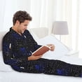 thumbnail image 5 of KLL Physical Formulas Sleepwear Mens Flannel Pajamas,Long Cotton Pj Set, 5 of 7