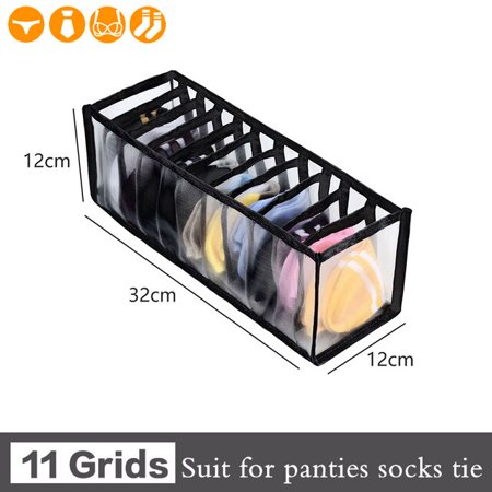 

QWZNDZGR Closet Organizer Bra Socks Storage Box Foldable Underwear Pants Storage Box For Wardrobe Clothes Organizers Cabinets Mesh Bag
