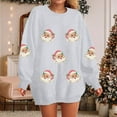 thumbnail image 2 of TTUHYWXI Women Sparkle Sequin Christmas Sweatshirt Santa Graphic Crewneck Sweater Long Sleeve Xmas Pullover Tops (Light Gray, S), 2 of 8