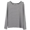 thumbnail image 7 of hxobax Striped Long Sleeve Tops Womens Fall Pullover Shirts Casual Round Neck Tunic Tshirts Blouses, 7 of 7