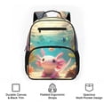 thumbnail image 6 of KUIFORTI Pink Axolotl Print Toddler Backpack Girls Kids School Bag with Multiple Organizer Pockets Adjustable Straps 13.5 Inch for Preschool Kindergarten Back to School Gifts, 6 of 7