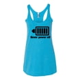thumbnail image 2 of Cute Heart Never Power off Love Couple Gift Valentine's Day Tri-Blend Racerback Tank Top, Vintage Turquoise, Medium, 2 of 3