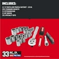 thumbnail image 4 of CRAFTSMAN Mechanics Tool Set, 33 Piece, 3/8 Inch Drive SAE/Metric (CMMT12113), 4 of 5