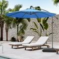 thumbnail image 2 of PetFurnishn Patio Umbrella, 10ft Offset, with Strong Steel Pole and 8 Ribs, Blue Color, for Large Patio Areas, 2 of 9