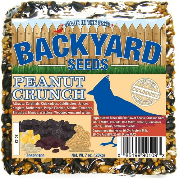 Backyard Seeds Peanut Crunch Seed Cake, 7oz