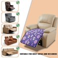 thumbnail image 5 of ZIATUBLES Skull Moon Floral Print Recliner Chair Cover, Quilted Polyester Furniture Protector with Anti-Slip Silicone Dots, Washable Pet Friendly Seat Cushion Slipcover for Living Room, 5 of 8