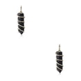 thumbnail image 2 of yingyy Wire Wrapped Charm Hanging Pendant Colorful Exquisite Crystal Crafting Necklace Keychains Earrings Accessories Black 2Set, 2 of 6
