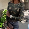 thumbnail image 2 of Women Long Sleeve Crewneck Rib Knit Slim Fit Ribbed Shirts Fall Casual T-Shirt Workout Tees, 2 of 5