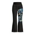 thumbnail image 4 of DISNIMO Black Watercolor Flower Flare Leggings for Kids and Girls Bell Bottoms Size 7-8 Girls Leggings Flare Kids Bell Bottom Pants for Kids High Waisted Yoga Pants Flared Leggings, 4 of 7
