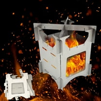 Portable Stainless Steel Folding Camping Stove, Mini Outdoor Firewood Stove for Hiking, Camping, Field Trips, Splicing Lightweight Stove, Durable Cooking Stove for Outdoor Adventures