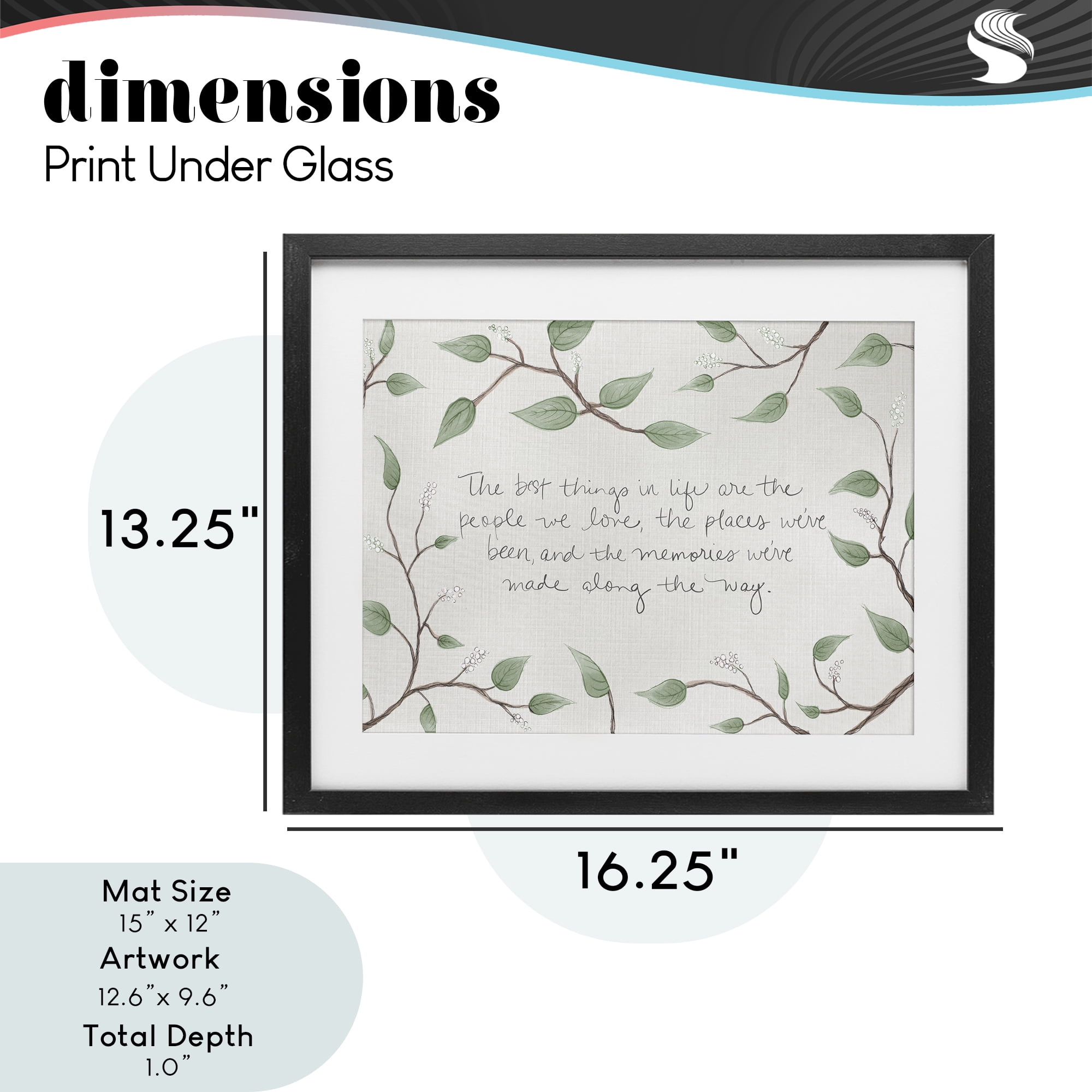Stupell Industries The Best Things In Life Black Framed Print Under Glass, design by SD Graphics Studio