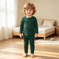 thumbnail image 6 of BOBOGOJP Kids Long Johns Thermal Underwear Set Toddler Winter Warm Jammies, 6 of 9