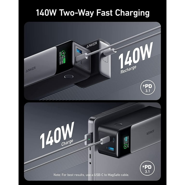 Anker 24000mAh Power Bank,PowerCore 24K, 3-Port Portable Charger Fast Charging,140W Output,Smart Digital Display Anker 24000mAh Power Bank,PowerCore 24K, 3-Port Portable Charger Fast Charging,140W Output,Smart Digital Display
