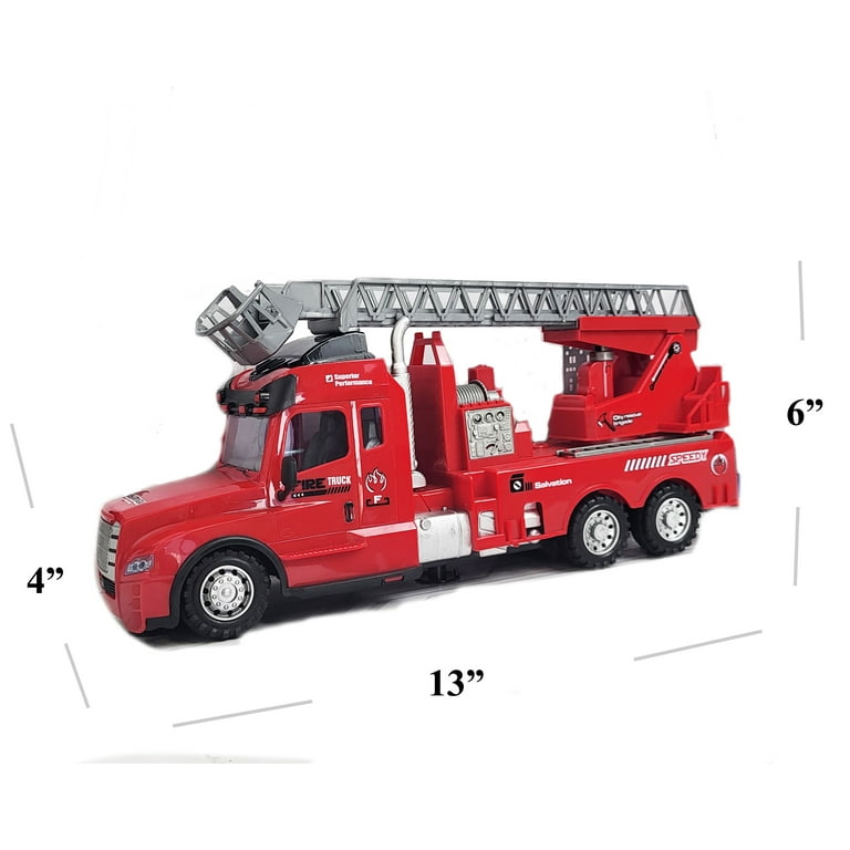 13 Inch RC Fire Engine Truck with Latter and Light