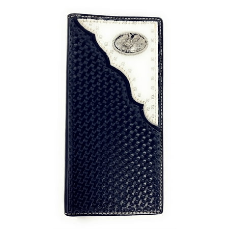 Rodeo Wallet - Premium Western Genuine Woven Leather Cow Fur Rodeo Mens Bifold Wallet In Multi Color