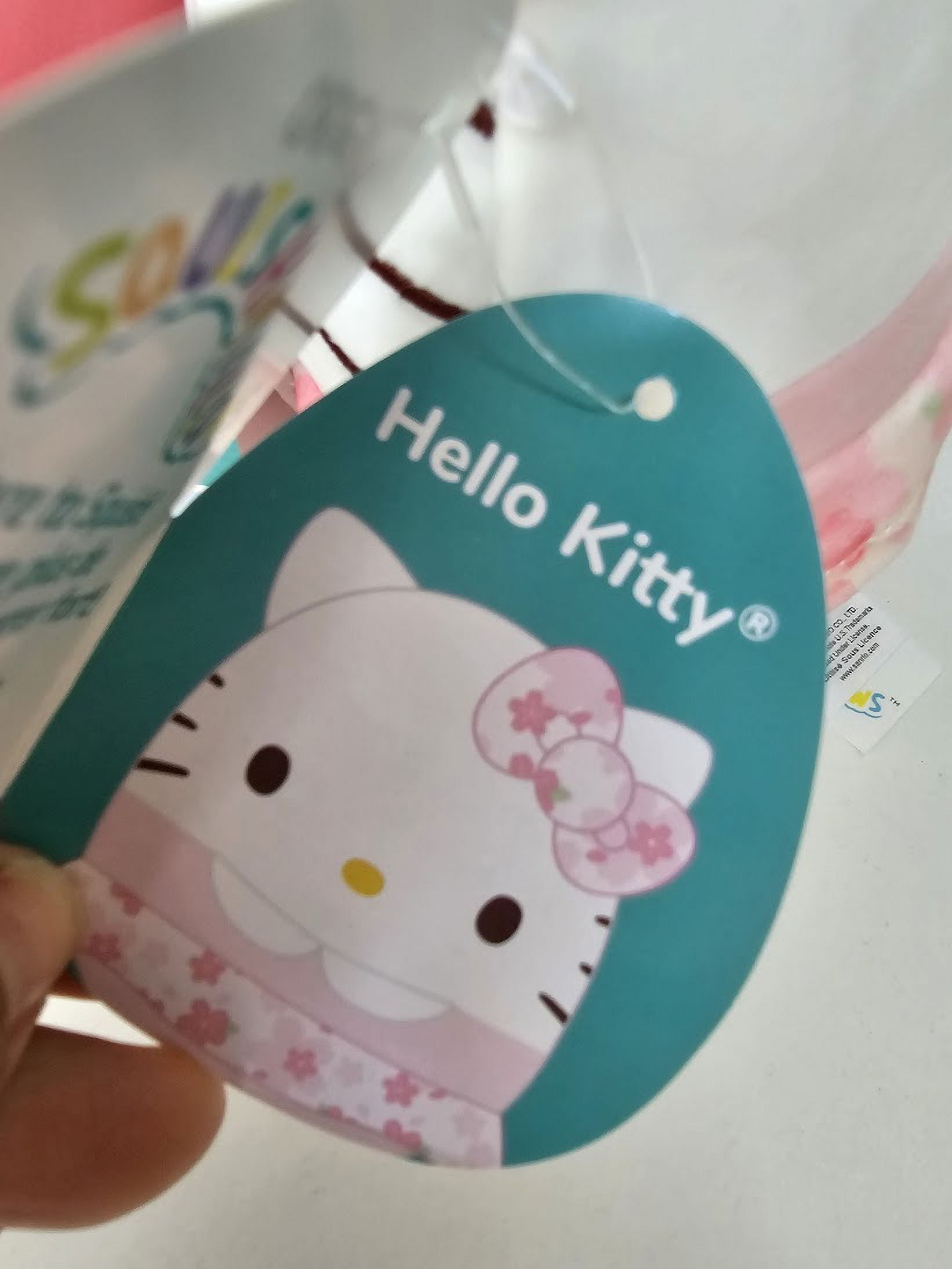 Squishmallows Official Kellytoys Plush 7.5 Inch Cinnamoroll, My Melody and Hello Kitty Sakura Flower Outfits Spring Squad Complete SetUltimate Stuffed Toy
