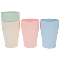 SOPOTUTU Set of 4 Reusable Drinking Cups for Back to School, Assorted Colors, and