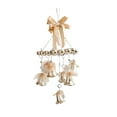 thumbnail image 2 of KKCXFJX Deals，Christmas Bell Pendant Diy Christmas Mood Decoration Door Hanging Bow Wind Chime Christmas Tree Decorations,Christmas Decorations Gifts, 2 of 6