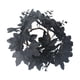 thumbnail image 4 of Anillos de vela Coronas de Halloween, Guirnaldas de hojas artificiales Candelabro de mesa Decoración para el hogar Anillos de portavelas para Stahes arce negro Macarena Corona de candelero, 4 of 8