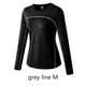 thumbnail image 2 of Minnieouse Ropa interior térmica de otoño para mujer, capa base de manga larga, calentadores ajustados elásticos, ropa cómoda, entrenamiento Prendas para la parte del cuerpo negro y gris METRO, 2 of 6