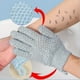 thumbnail image 2 of Guantes exfoliantes, guante exfoliante de microfibra de doble cara con aros colgantes, exfoliante corporal, limpieza profunda de la piel muerta y mejora la circulación sanguínea., 2 of 4