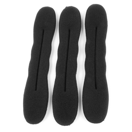3 x Black Hair Twisted Wand Styling Ponytail Bun Holder Clip 9