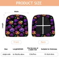 thumbnail image 3 of Neon Halloween Pumpkin Seat Covers for Dining Room Chairs Set Of 6,Stretch Printed Washable Chair Seat Cover with Elastic Ties and Button,Removable Waterproof Couch Cushion Covers, 3 of 6