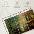 thumbnail image 6 of Elephant Stock Broceliande Colored Forest Wall Art - Horizontal Multi Panel Canvas - Living Room Wall Decor - Nature Multi Panel - Orange And Green Decor By Philippe Manguin - 50" x 32", 6 of 8