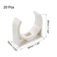 thumbnail image 2 of Uxcell Water Supply Pipe Clamp Clips, Fit for 32mm/1-1/4" OD Pipe 20Pcs, 2 of 4
