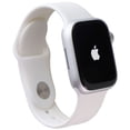 thumbnail image 1 of Pre-Owned Apple Watch Series 8 (41mm) (A2772) GPS + LTE Silver AL/White Sport Band S/M, 1 of 8