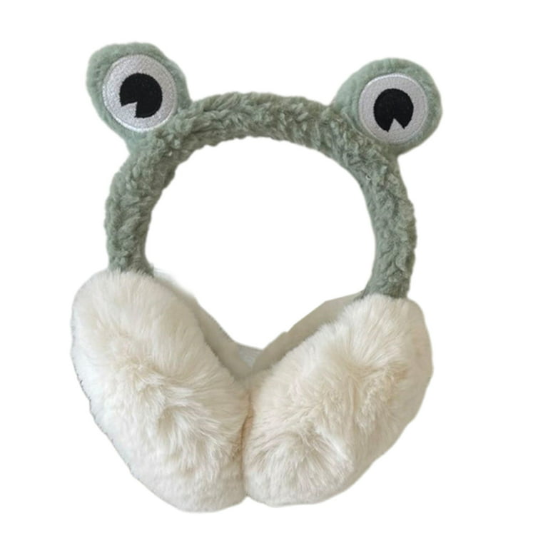 Techinal Plush Earmuffs Frog Earmuffs Fleece Ear Warmers Ear Muffs Earcap  Headband 