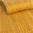thumbnail image 3 of Yellow Dye Natural Jute Hand Made Round Living Room, Dining Room, Kitchen Farm House Area Rug Carpet Doormat 6" Feet (72 inch), 3 of 5