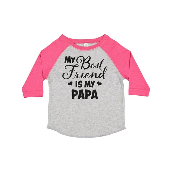 Inktastic My Best Friend is My Papa with Hearts Boys or Girls Toddler T-Shirt