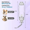 thumbnail image 5 of 34oz Auto Feeding Crate Water Bottle for Dogs, Cats & Rabbits, ,, 5 of 8