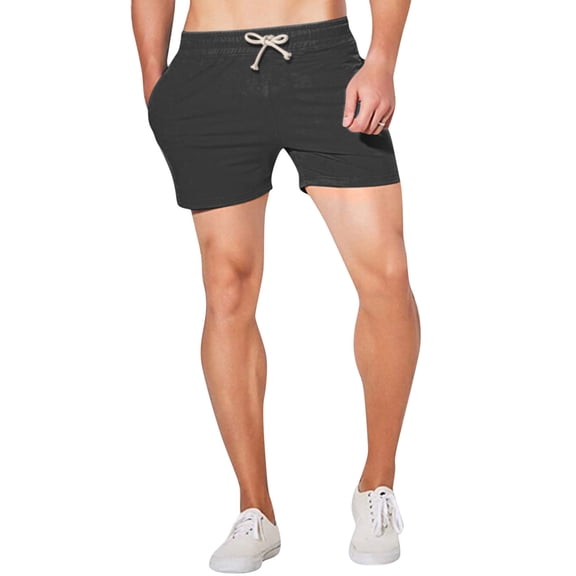 Aayomet Shorts Men Sport Men Spring Summer Short Pant Leisure Vacation Party Beach Pant Trouser Hawaii Print LaceUp Loose Short,Black L