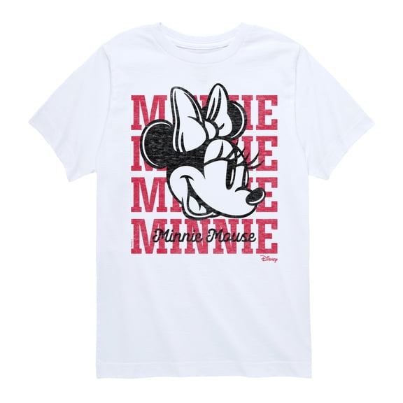 Disney - Minnie, Minnie, Minnie Mouse - Youth Short Sleeve Graphic T-Shirt