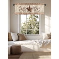 thumbnail image 4 of Kitchen Valances for Window, Farmhouses Country Stars Berries Light Filtering Rod Pocket Valance Curtain, Retro Wood Patterns Short Curtains Window Topper for Bedroom Bathroom Living Room 54x18in, 4 of 9