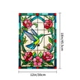 thumbnail image 4 of Amhnf Stained Glass Style Hummingbird And Flowers Garden Flag For Home Outdoor Garden Yard Decor 12x18 inch, 4 of 5