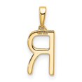 thumbnail image 4 of Diamond2Deal 10K Pendentif Initiale Lettre R en Or Jaune pour Femmes (W - 0.27 Pouce), 4 of 4