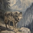 thumbnail image 6 of WYYP The Hungry Appearance of the Wolf Searching for Food, the Fierce Hunter Round Table Cover 100% Polyester Fiber with Elastic Edge White, 6 of 8