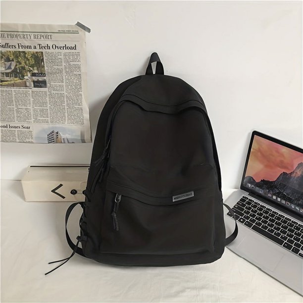 1pc Large Capacity Schoolbag For College Junior High School High School Students Waterproof Travel Daily Commuting Backpack (No Bag Charm)