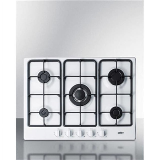 Summit GC5271W 27 in. 5 Burner Gas Cooktop & White Finish