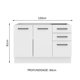 thumbnail image 2 of Mueble de Cocina 120 x 60 cm 2 Puertas y 3 Cajones (Sin Tablero) Agata Madesa BB, 2 of 5