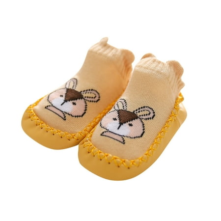 

Relanfenk Baby Shoes Kids Boys Girls Cartoon The Floor Socks First Walking Non-Slip Shoes