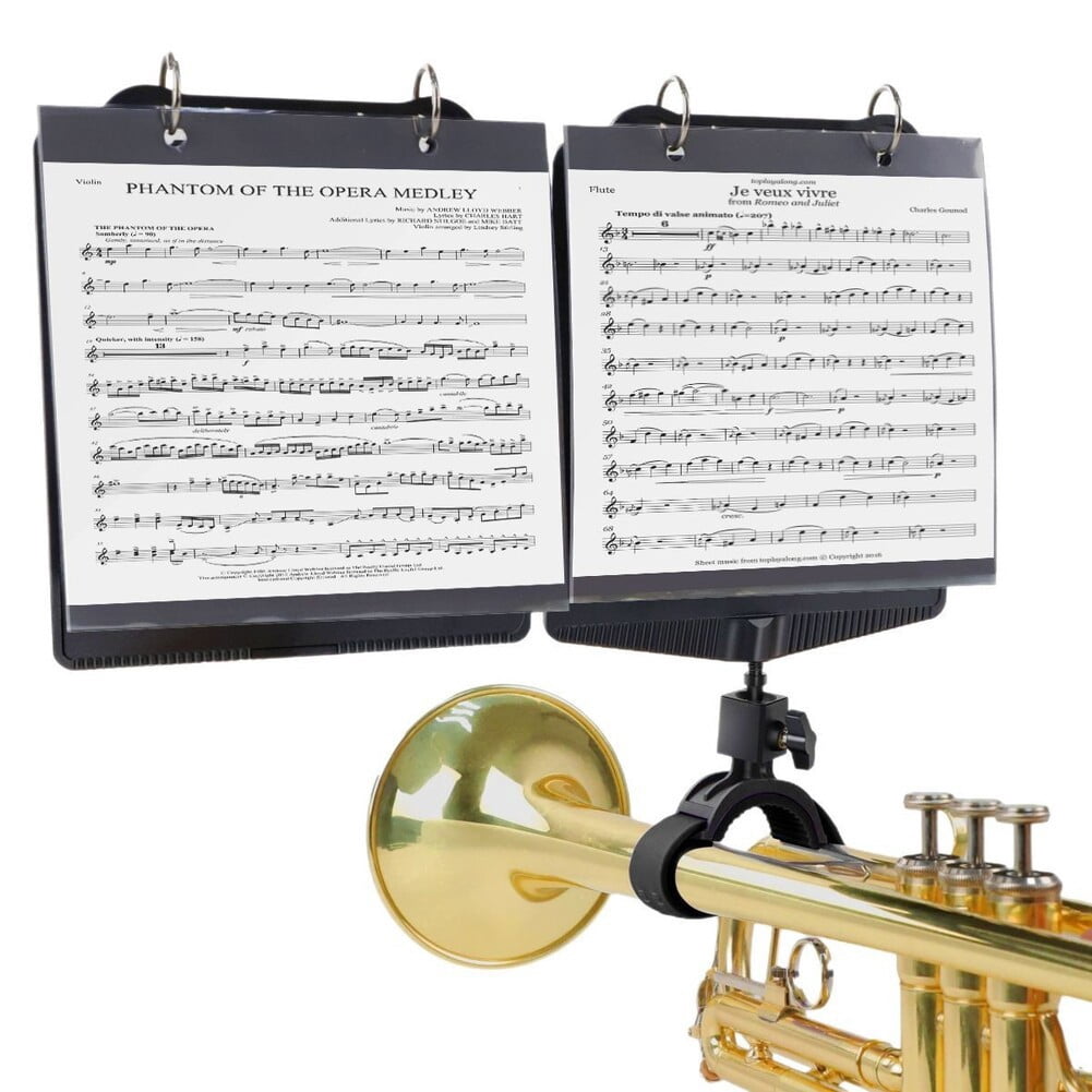 Adjustable Marching Music Holder: Metal Lyres for Clarinets, Oboes & Trumpets